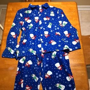 Fleece Snowman pajama set Adult Large